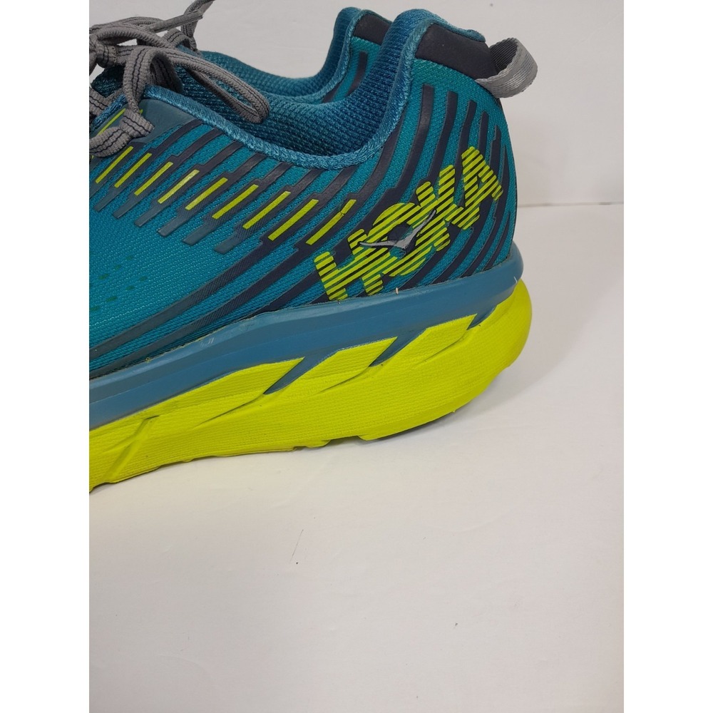Hoka One One Clifton 5 Blue/Yellow Running Shoes Mens Size 11.5 - Picture 11 of 13